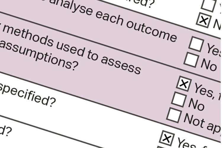 a zoomed in image of part of the ARRIVE compliance questionnaire